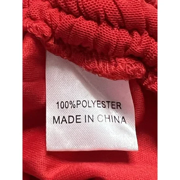 Hello Molly Women's Mini Dress Size 2‎ Red Ruched Tie Balloon L/S Tangy Bellini - Picture 12 of 16